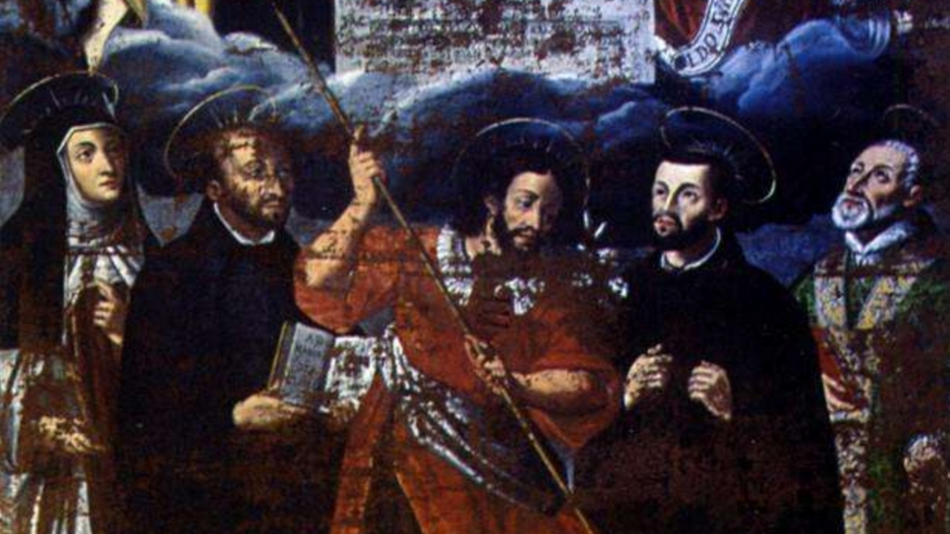 Immagine di Papa Francesco alla chiesa dei gesuiti nel «giorno dei cinque santi»