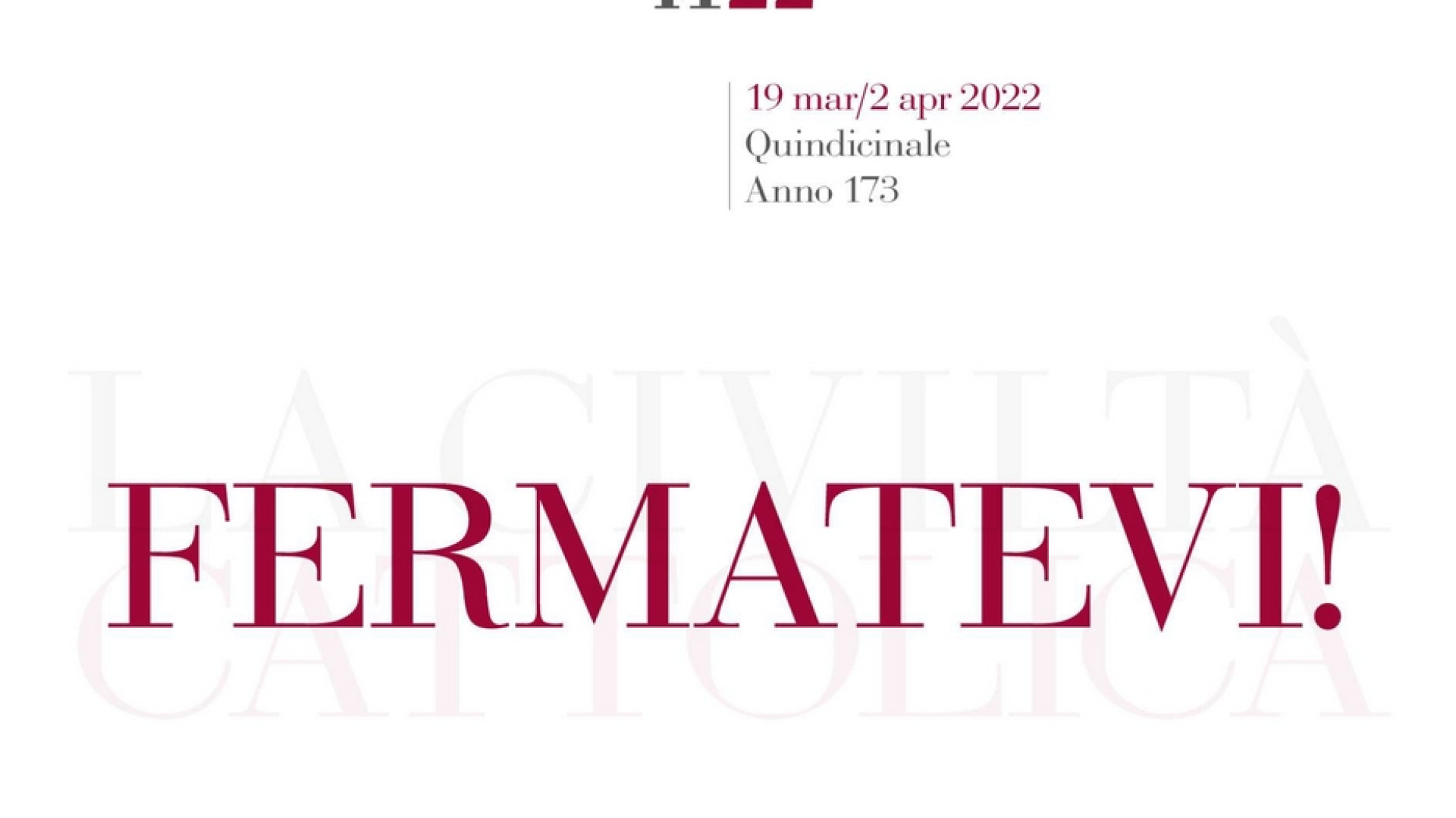 Immagine di Il grido del Papa da amplificare: «No alla guerra, è una pazzia»