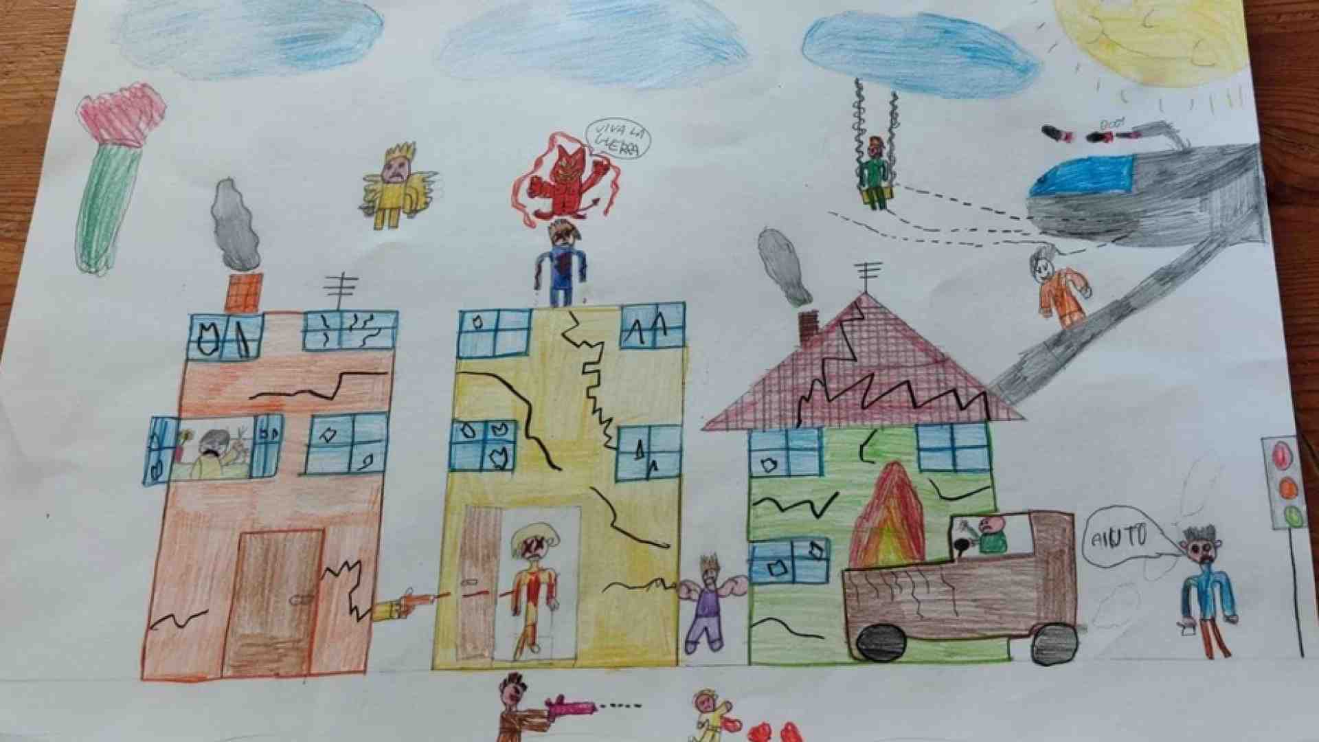 Immagine di Ecco come i bambini italiani e ucraini disegnano la guerra