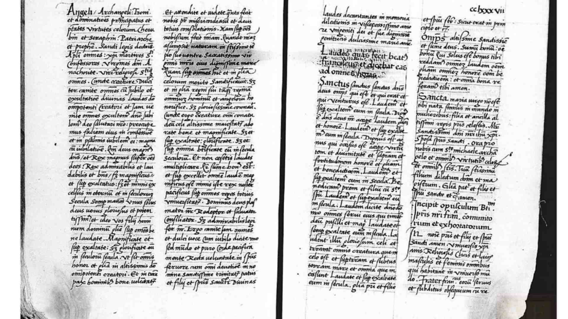 Immagine di «Voi, figli degli uomini... »: scoperta preghiera attribuita a san Francesco