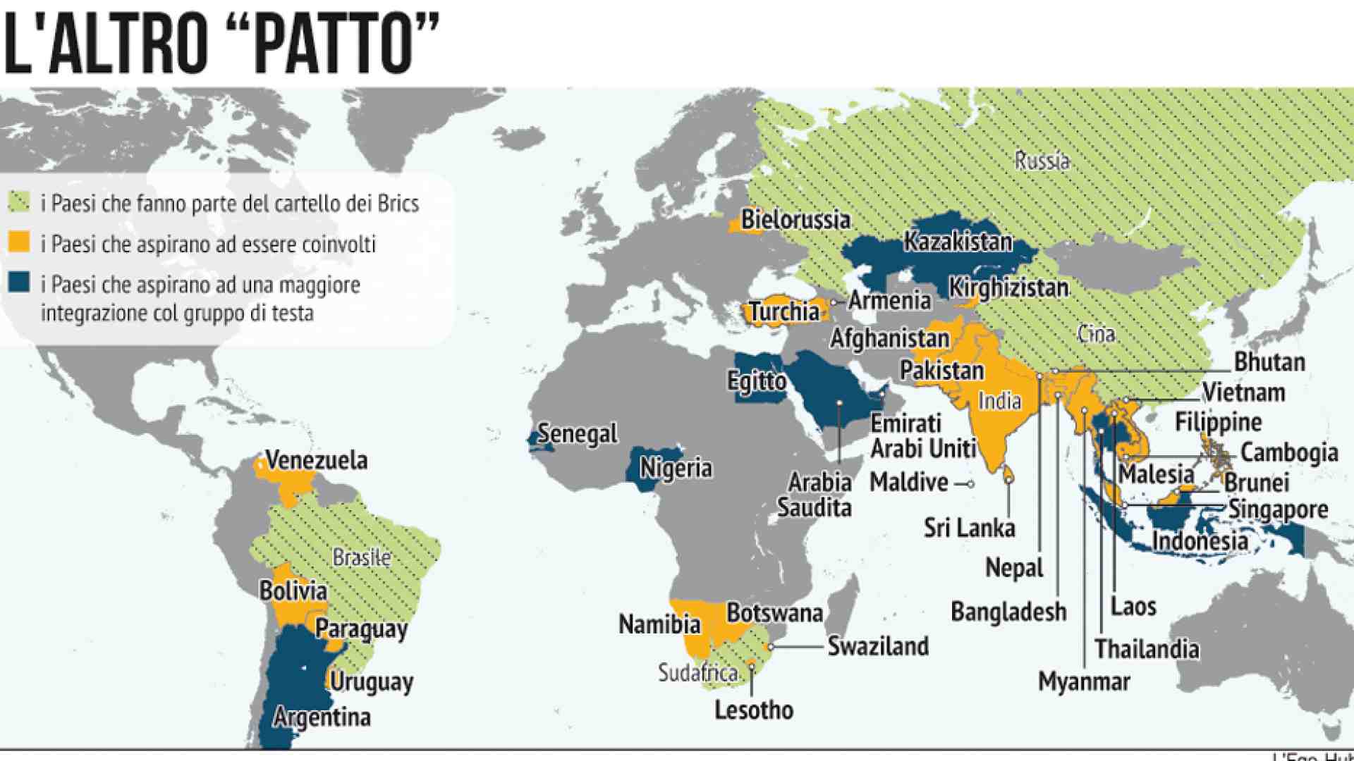 Immagine di Dal movimento attorno ai Brics una mappa capovolta del potere