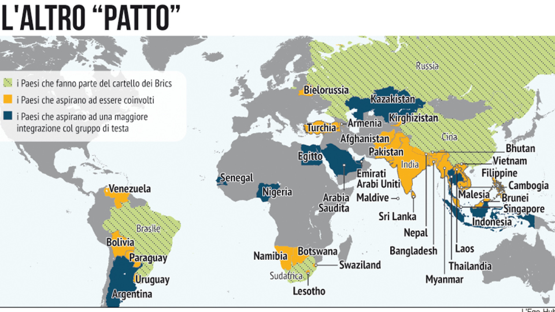 Immagine di Dal movimento attorno ai Brics una mappa capovolta del potere