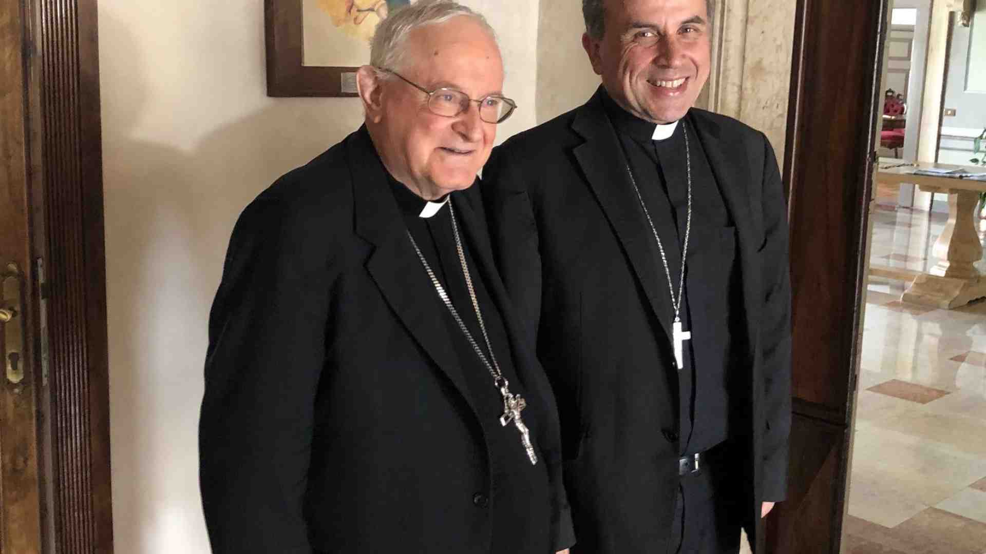 Immagine di Il vescovo eletto Domenico Pompili ha incontrato mons. Zenti in vescovado