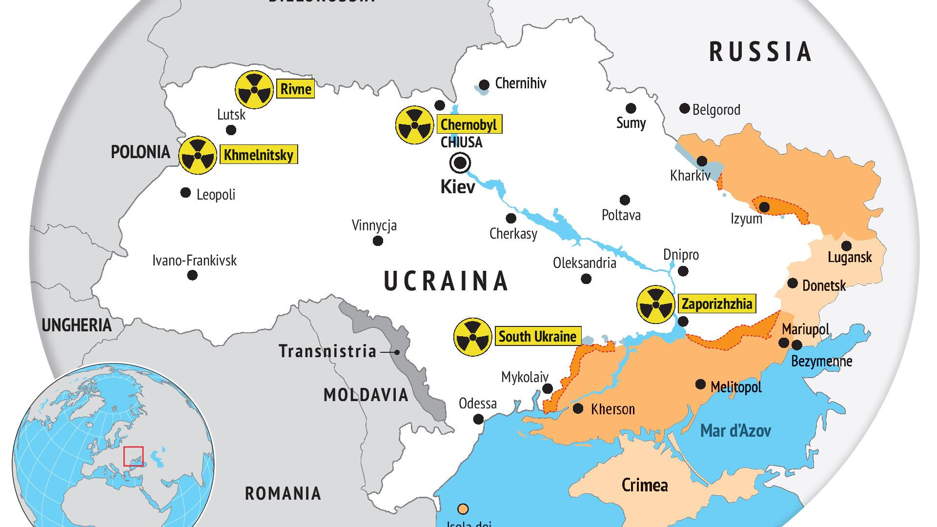 Immagine di L'Ucraina ripiega sull'energia nucleare (che i russi rendono più pericolosa)