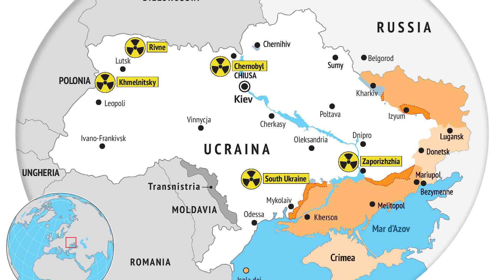 Immagine di L'Ucraina ripiega sull'energia nucleare (che i russi rendono più pericolosa)