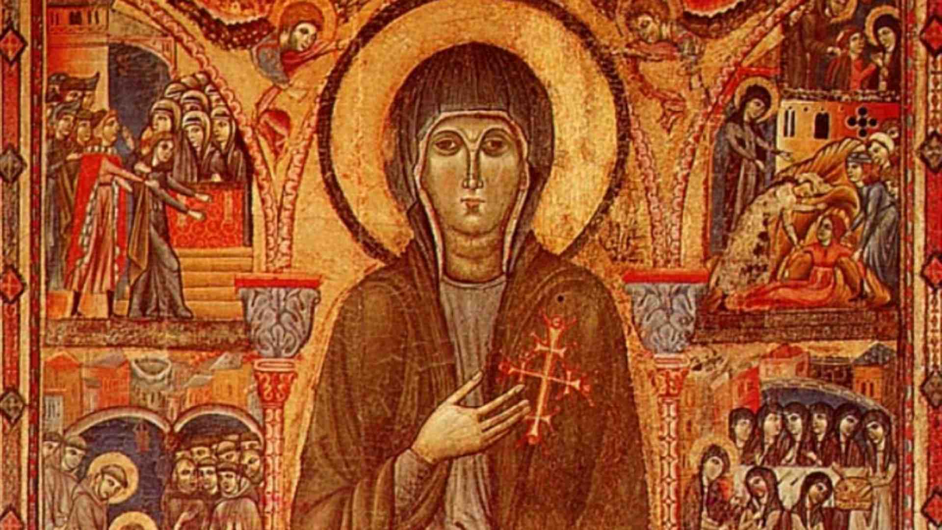 Immagine di Santa Chiara, «affinata come l’oro nel crogiuolo»