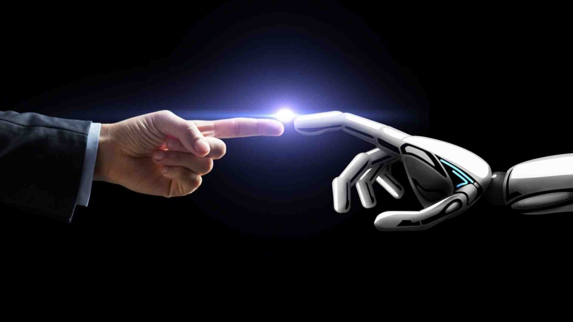 Immagine di La Creazione di Adamo di Michelangelo piegata all'Intelligenza Artificiale