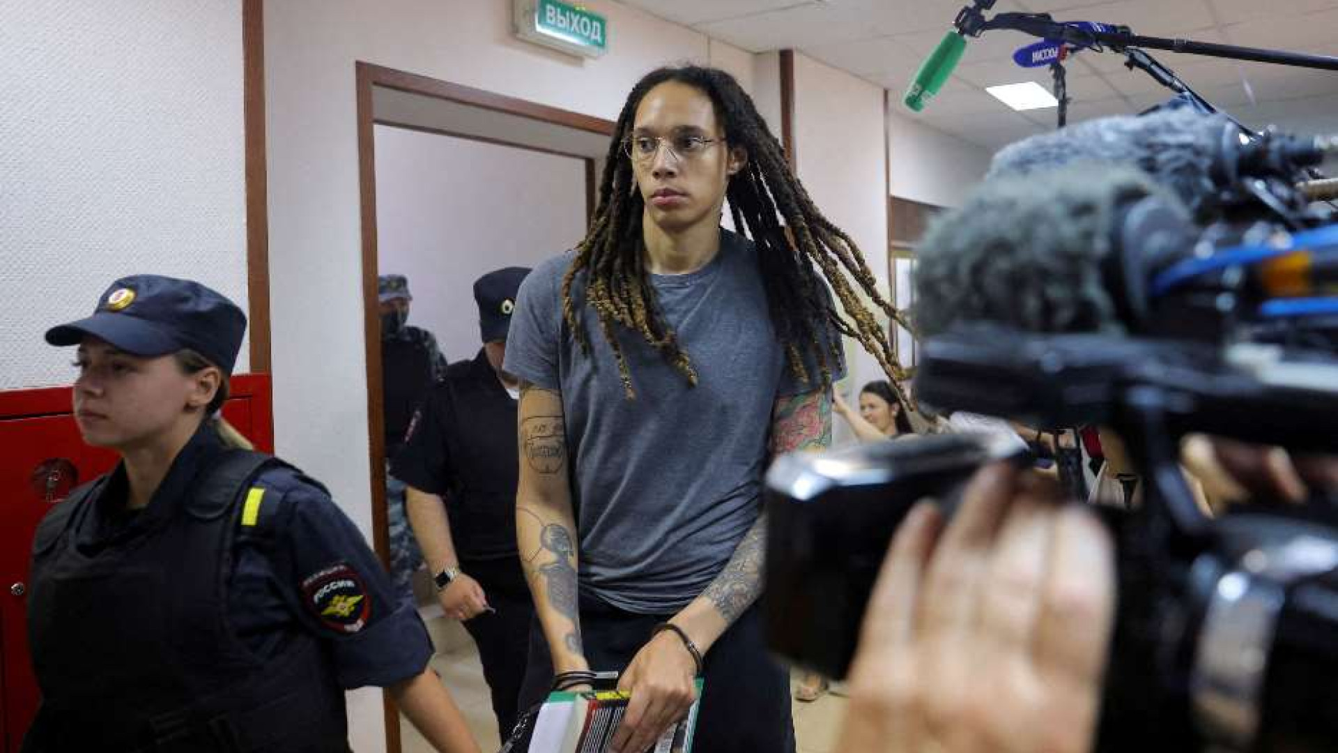 Immagine di Liberata Brittney Griner. La giocatrice di basket era detenuta in Russia