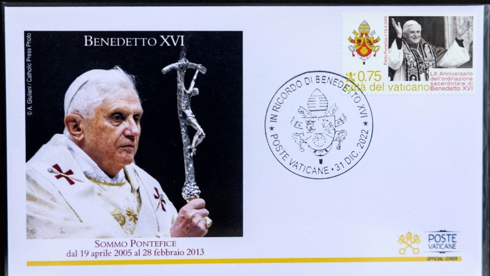 Immagine di Poste Vaticane, emesso un annullo filatelico per Benedetto XVI