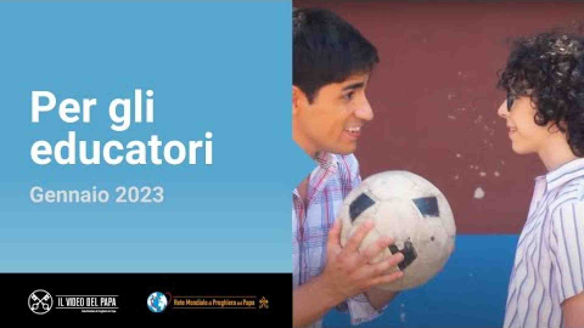 Immagine di Papa: preghiamo per gli educatori, testimoni credibili e maestri di fraternità