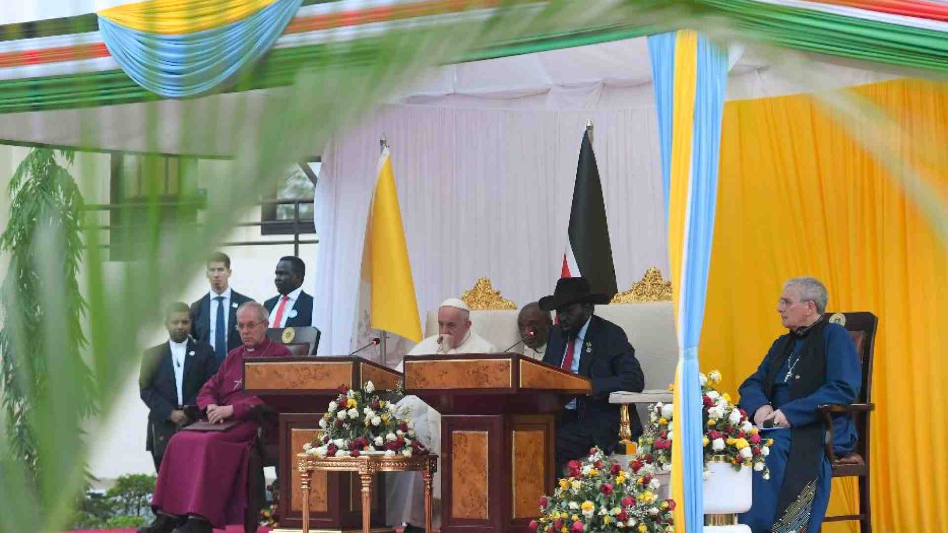Immagine di Papa Francesco in Sud Sudan: «Vengo come pellegrino di pace»