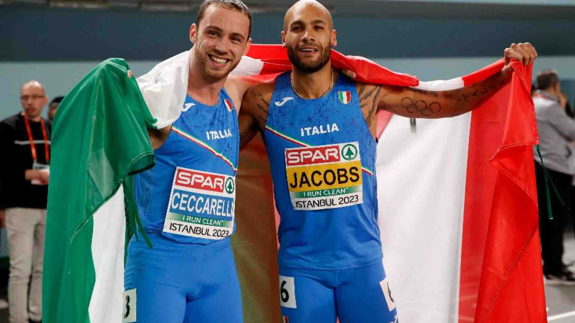 Immagine di Euroindoor, nei 60 metri oro e argento italiani Ceccarelli-Jacobs