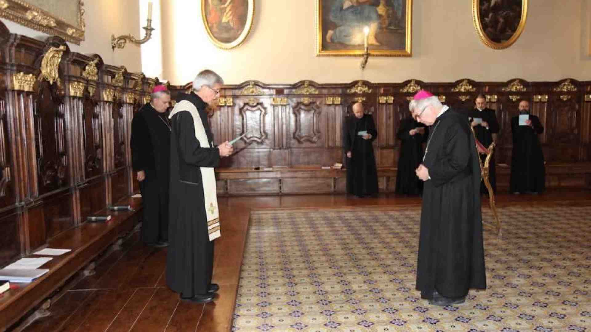 Immagine di Dom Luca Fallica entra a Montecassino: senso di responsabilità e grande gioia