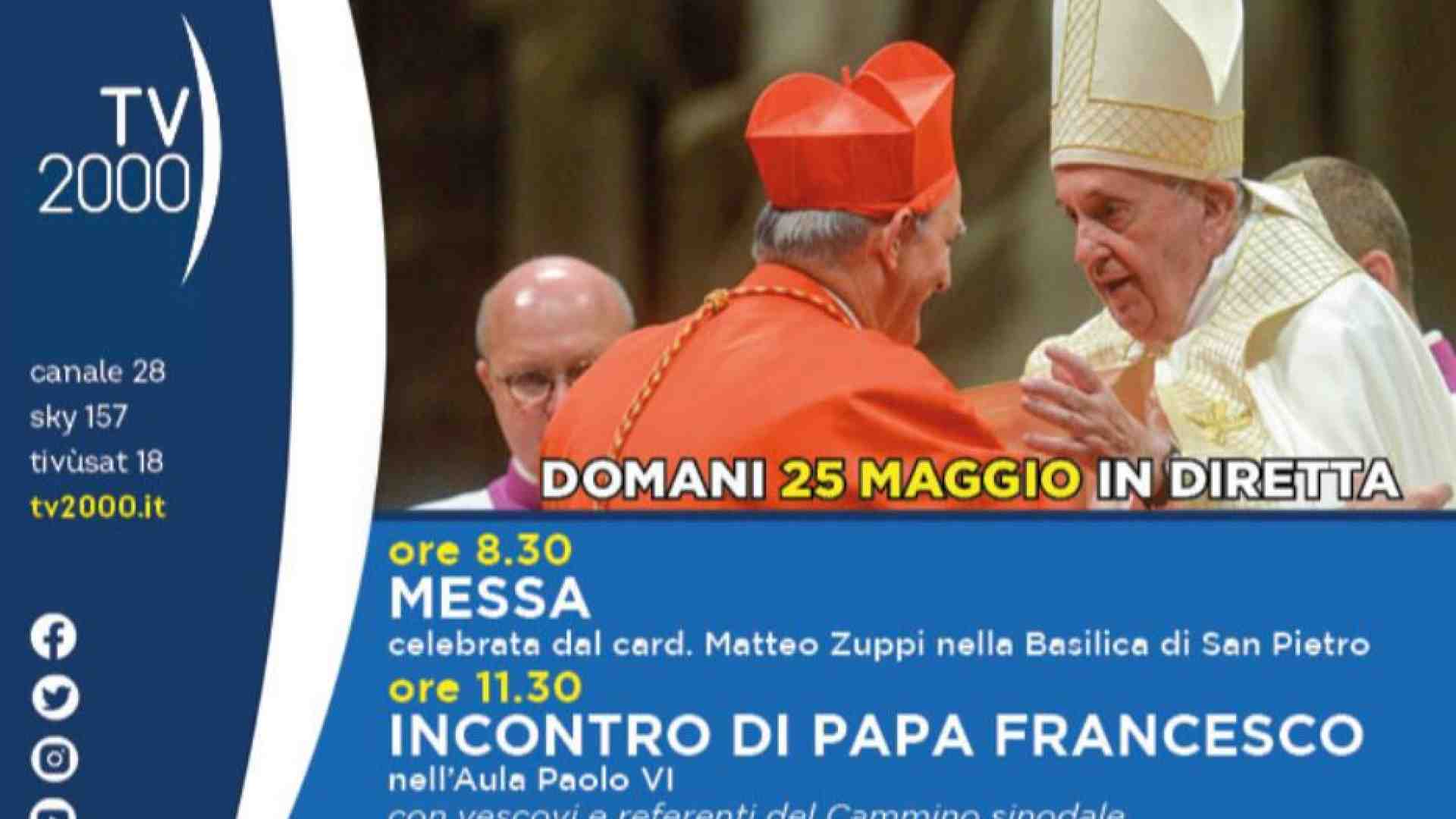 Immagine di Cei, come seguire la Messa celebrata da Zuppi e l’incontro con papa Francesco