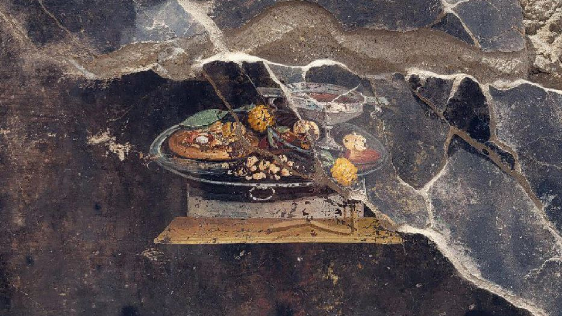 Immagine di Scoperto a Pompei un affresco con una "pizza"