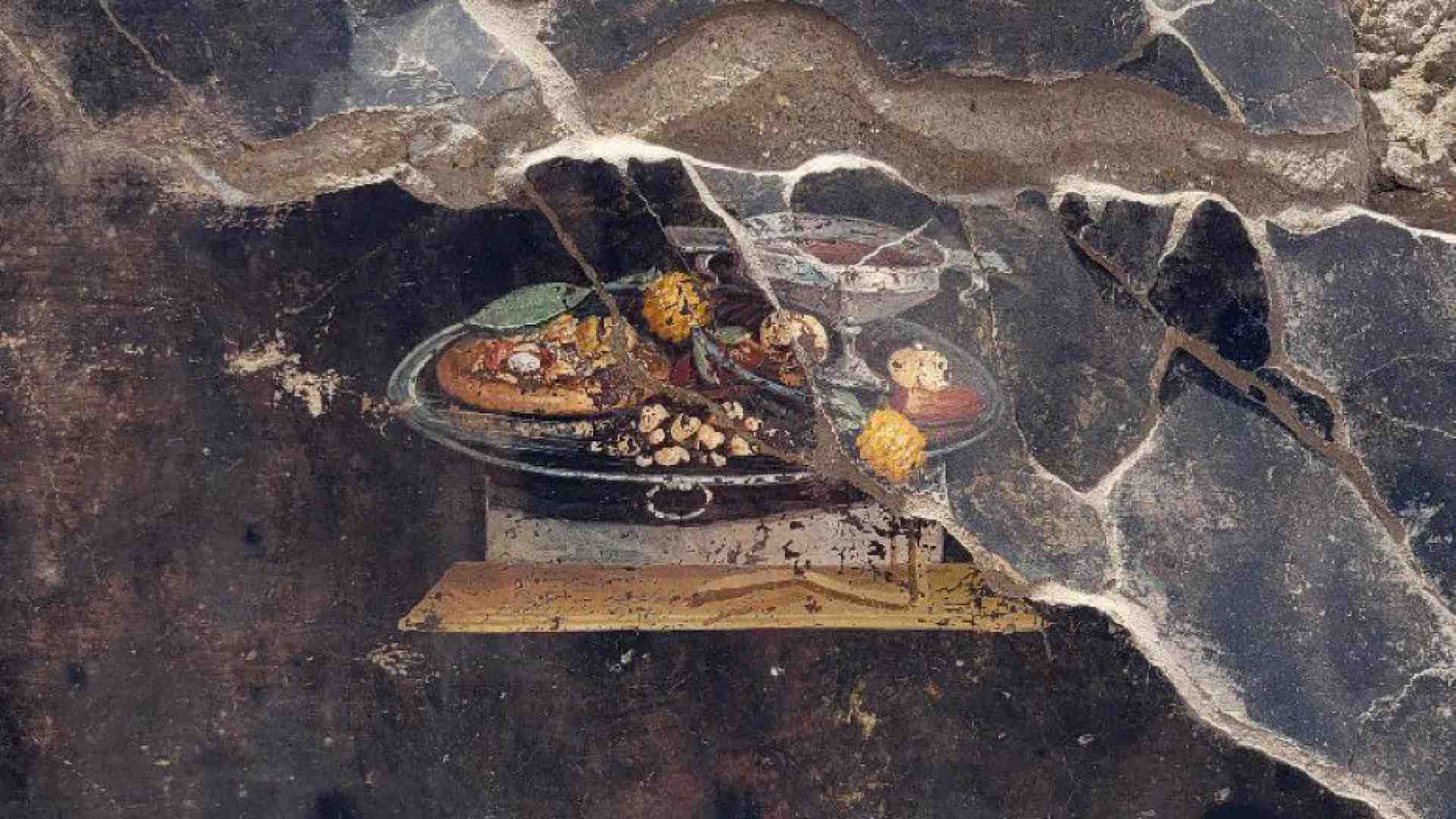 Immagine di Scoperto a Pompei un affresco con una "pizza"
