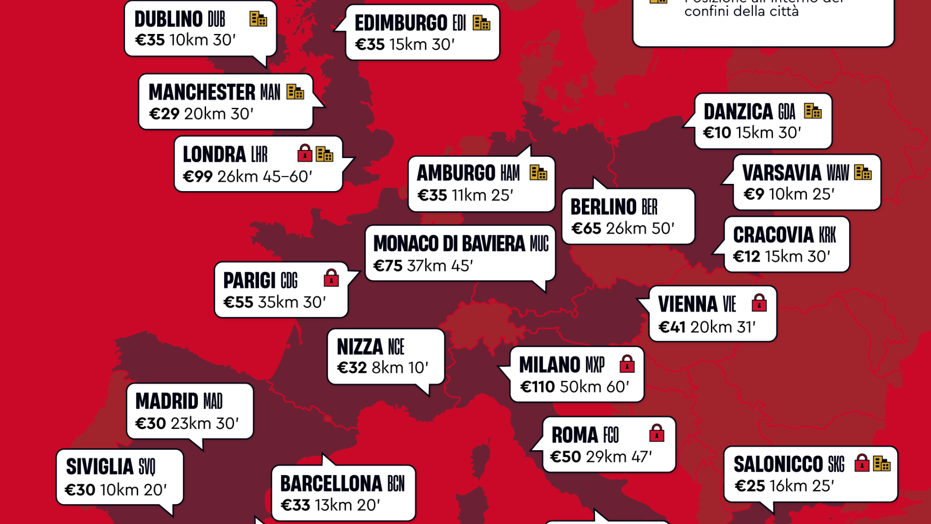 Immagine di Taxi dall'aeroporto al centro, ecco quanto costa in Europa