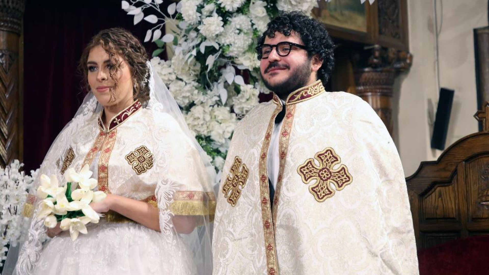 Immagine di Per Patrick Zaki nozze al Cairo nella cattedrale copta