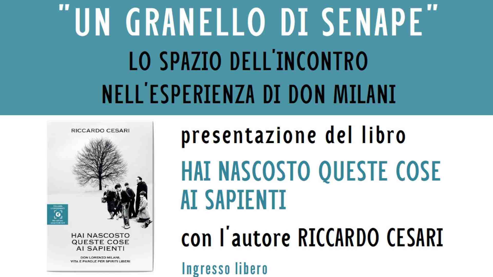 Immagine di "Un granello di senape": incontro pubblico su don Milani