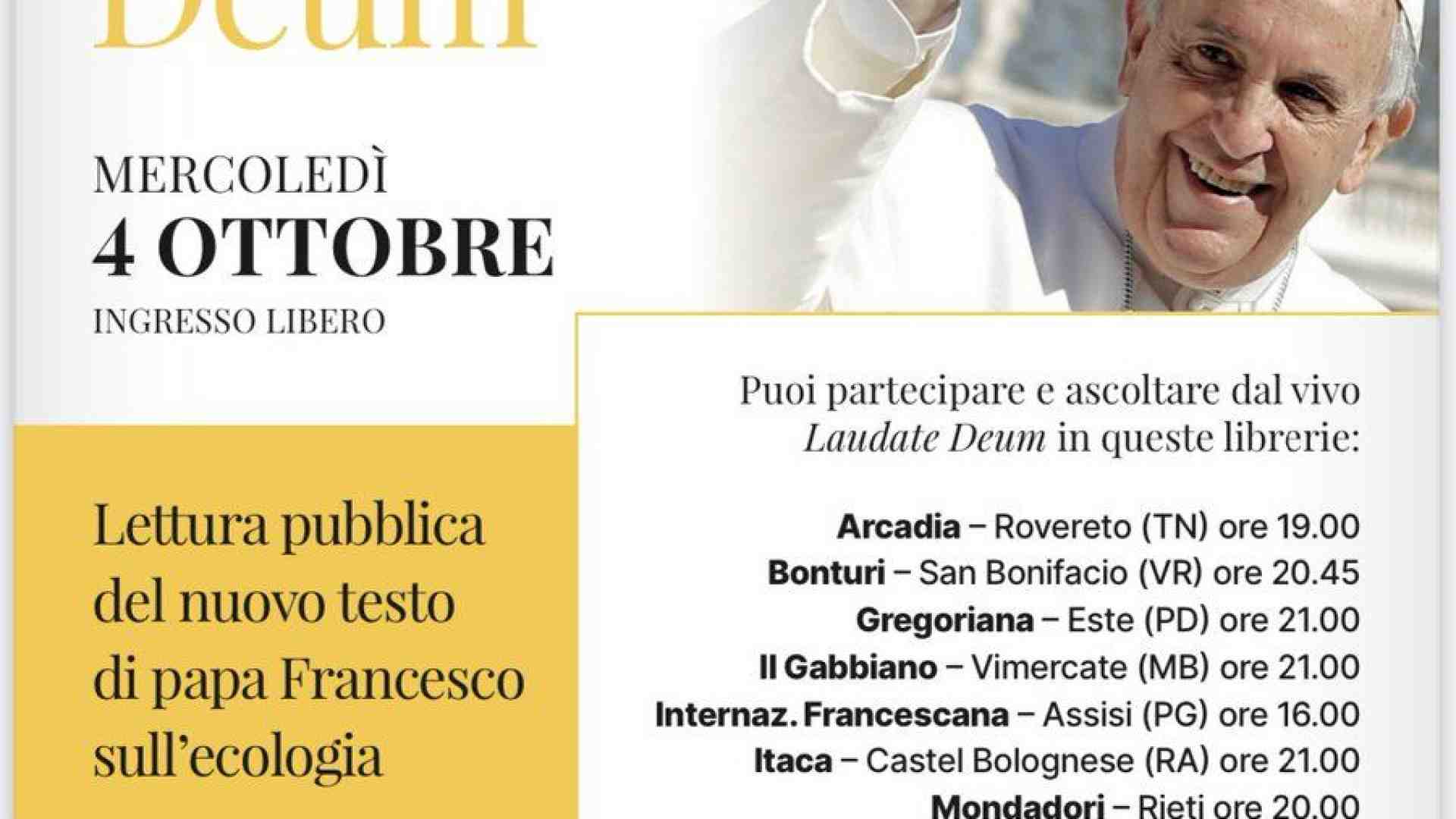 Immagine di "Laudate Deum" di papa Francesco: il 4 ottobre lettura pubblica anche nel Veronese