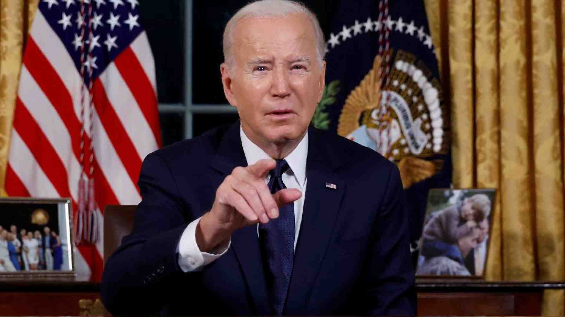 Immagine di Biden: Hamas e Putin vogliono annientare le democrazie. «60 miliardi per Kiev»