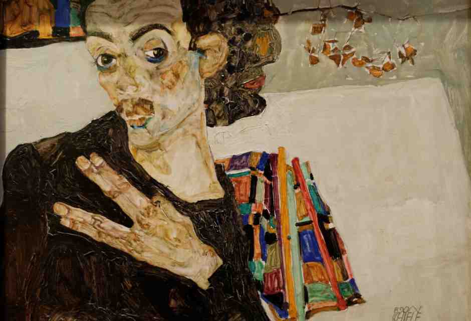 &nbsp;Autoritrato di Egon Schiele, 1911 - foto wikipedia