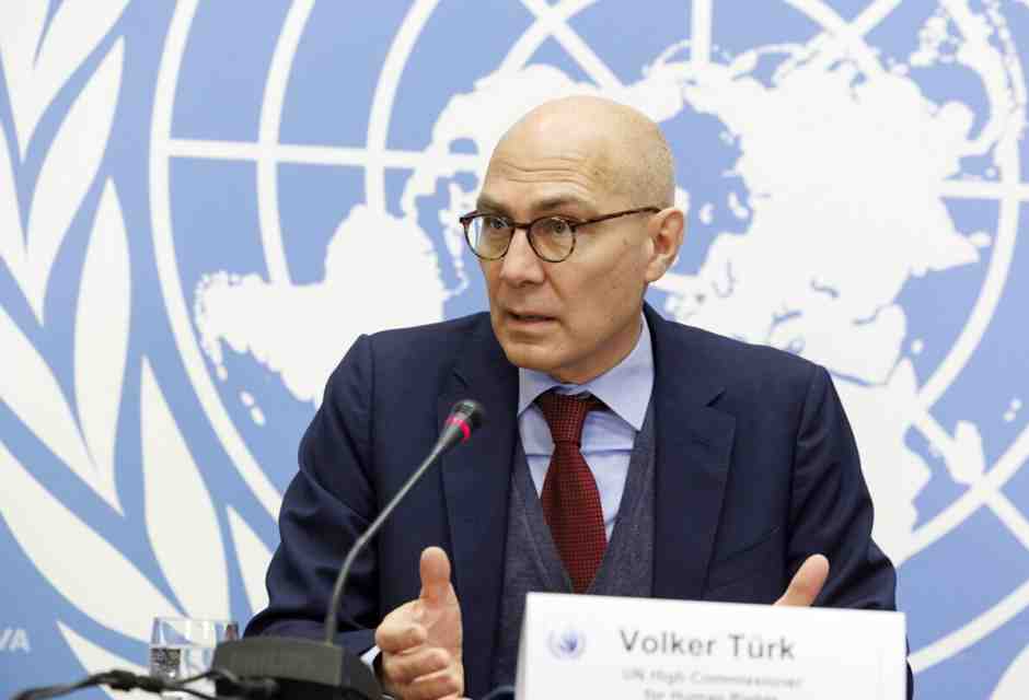 &nbsp;L'alto commissario per i diritti umani dell'Onu Volker T&uuml;rk - foto Ansa