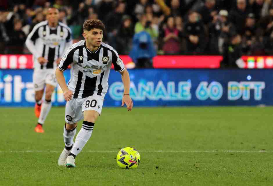 Simone Pafundi dell'Udinese (foto LaPresse)