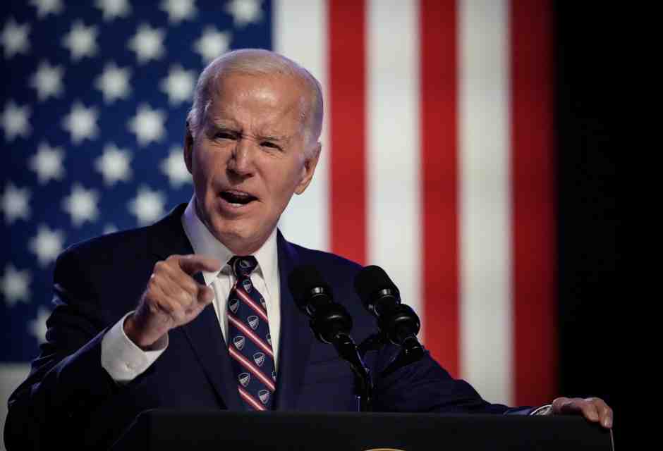Il presidente Joe Biden a Blue Bell in Pennsylvania (foto Drew Angerer/Getty Images)&nbsp;<br />