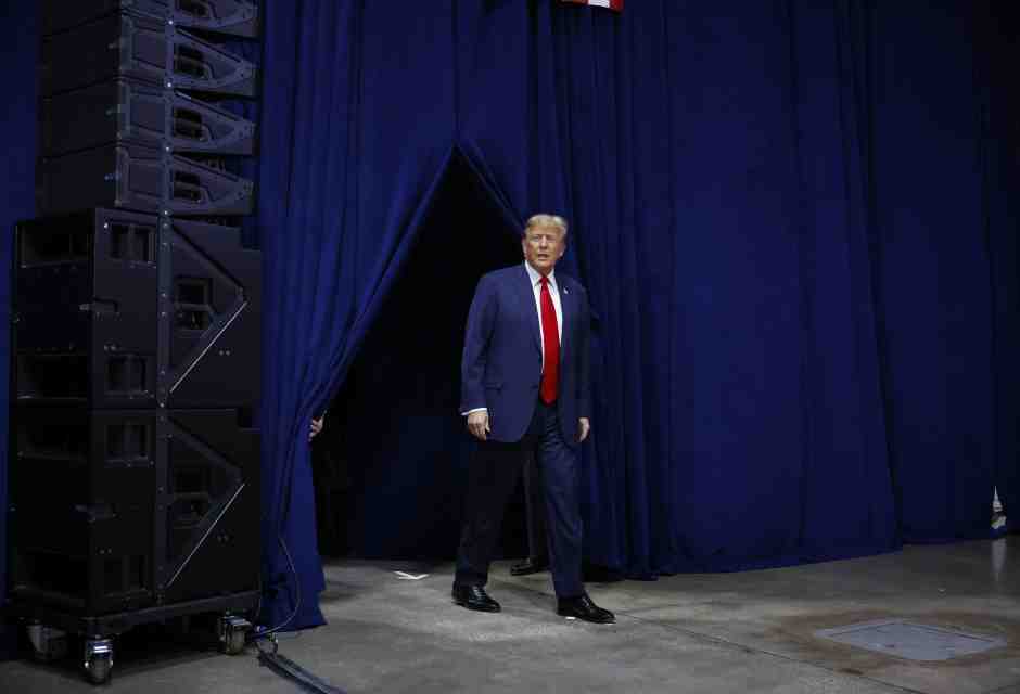 Un evento elettorale di Trump in Iowa (Chip Somodevilla/Getty Images) <br />