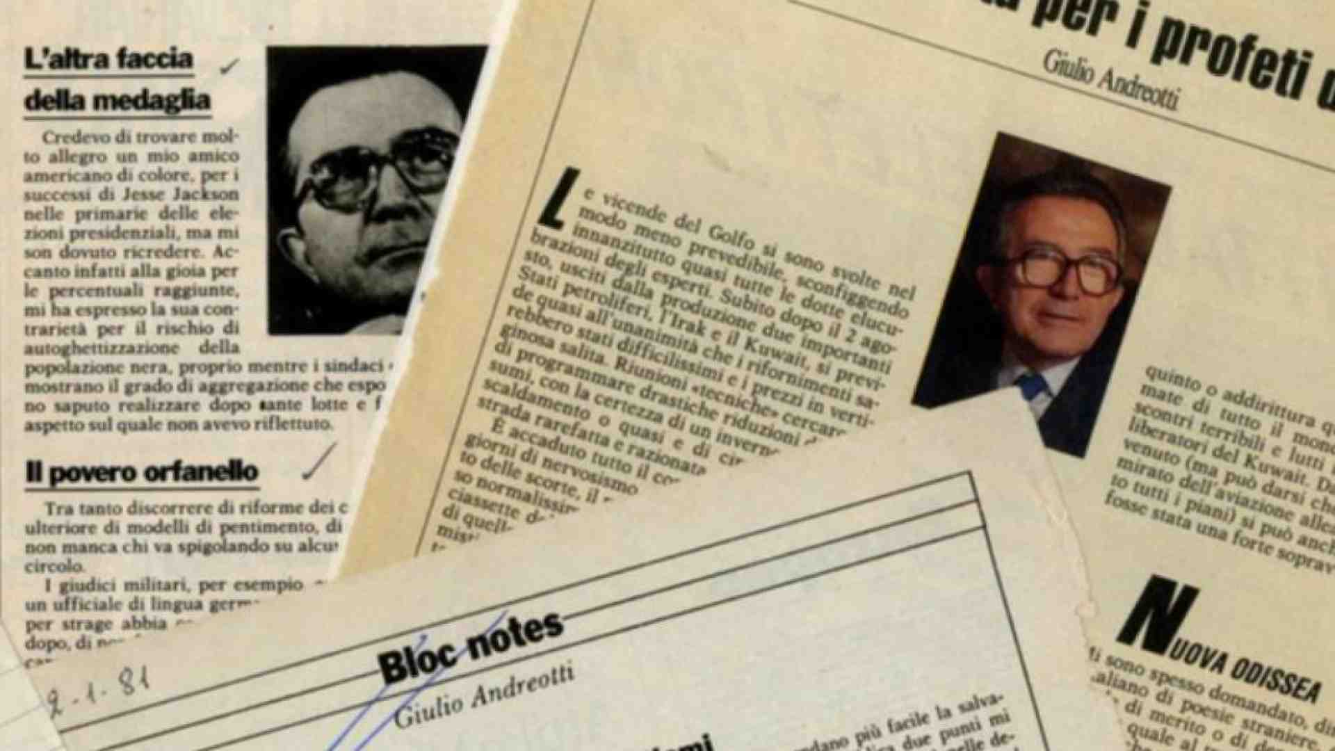 Immagine di Online “Bloc Notes”, la rubrica di Giulio Andreotti per “L’Europeo”