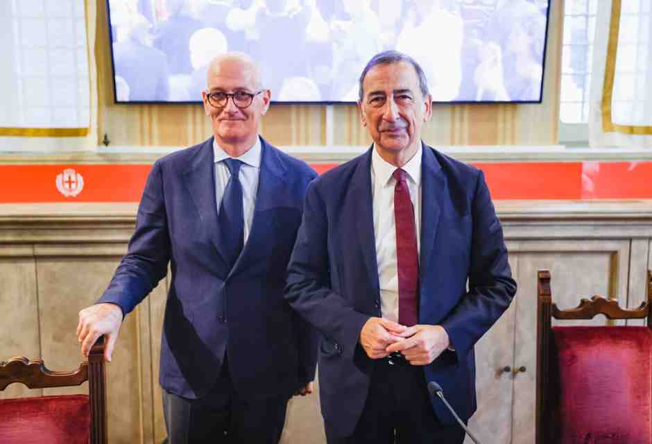 Franco Gabrielli con Beppe Sala (foto LaPresse)