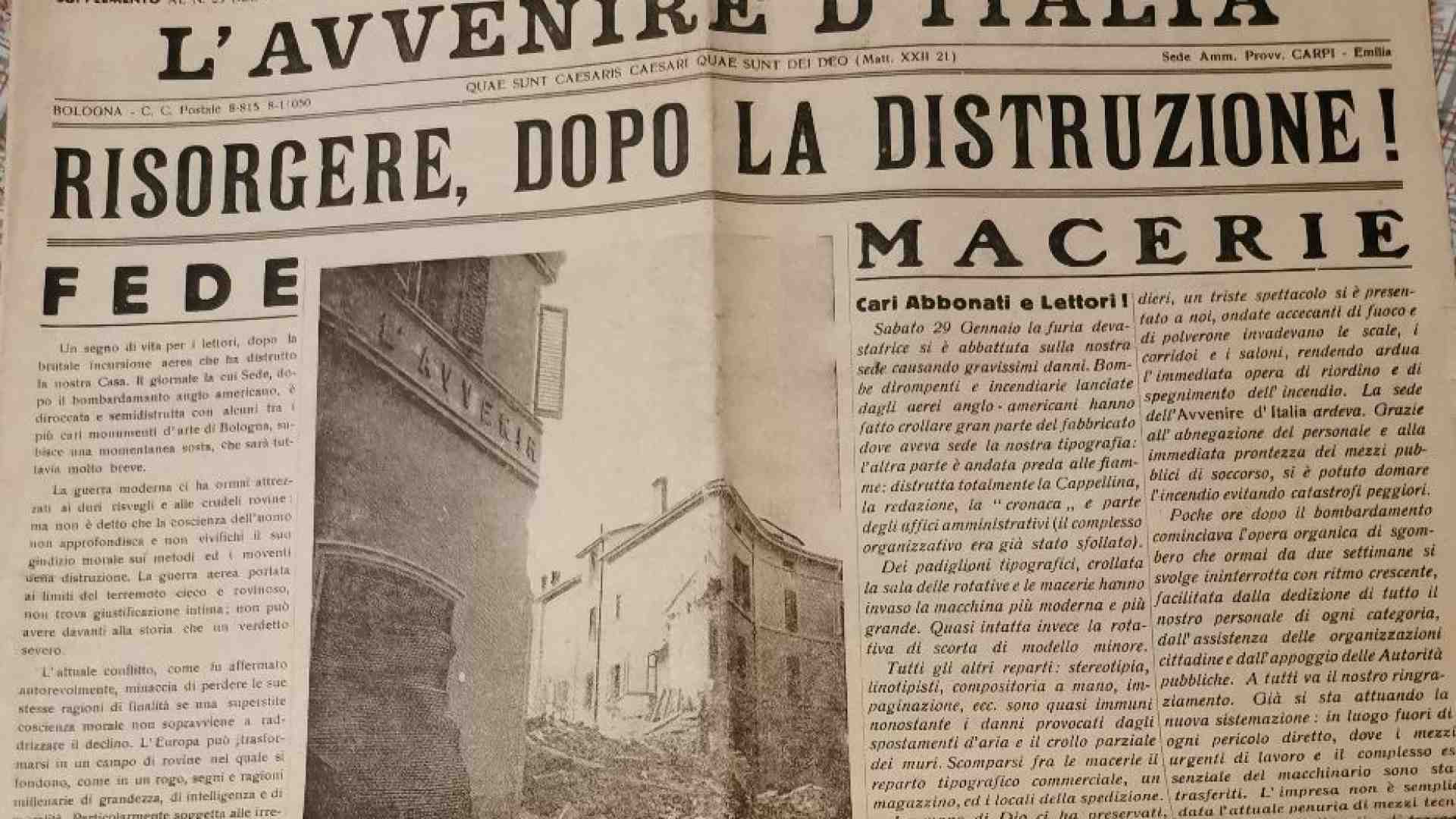 Immagine di Ottant'anni fa il bombardamento dell'Avvenire d'Italia