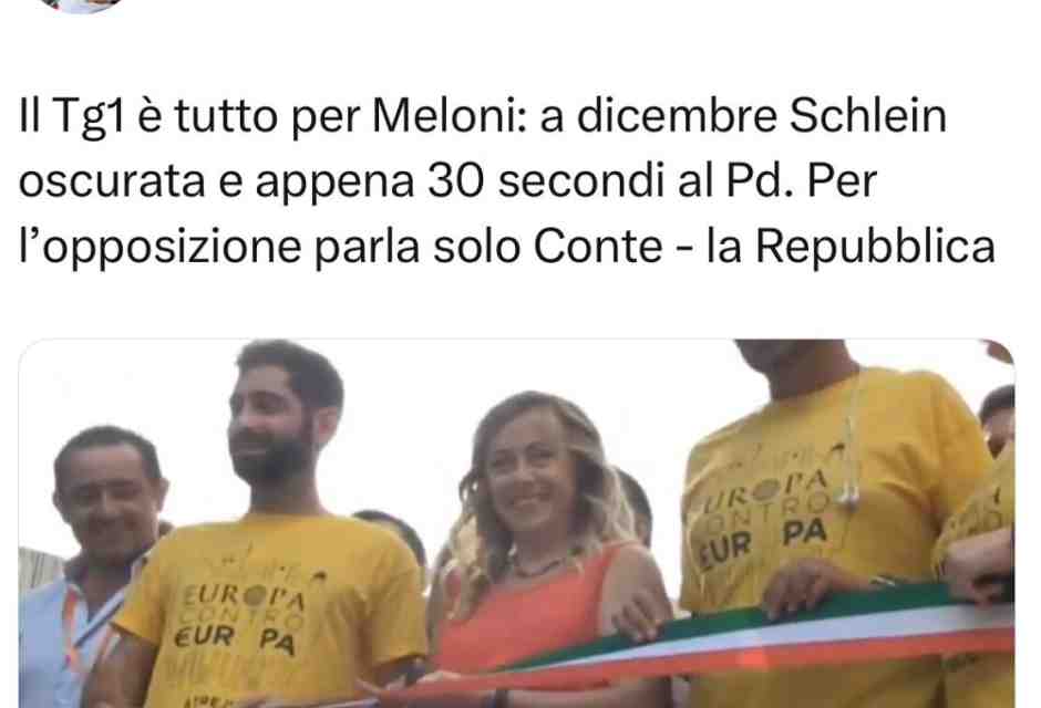 Secondo Repubblica il Tg1 non dà spazio al Pd. Non è così