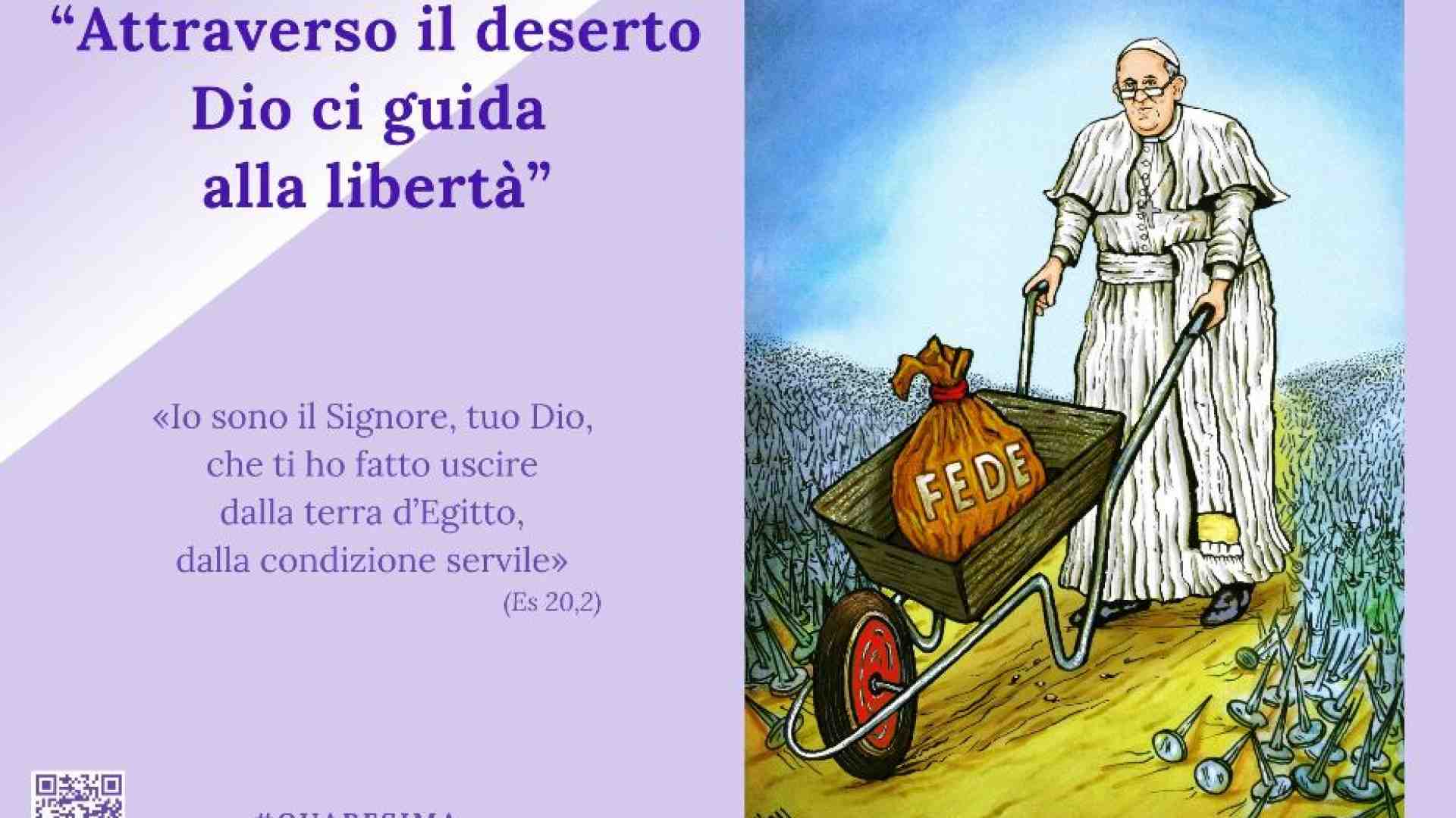 Immagine di Papa Francesco: «Basta schiavitù che rubano il futuro»
