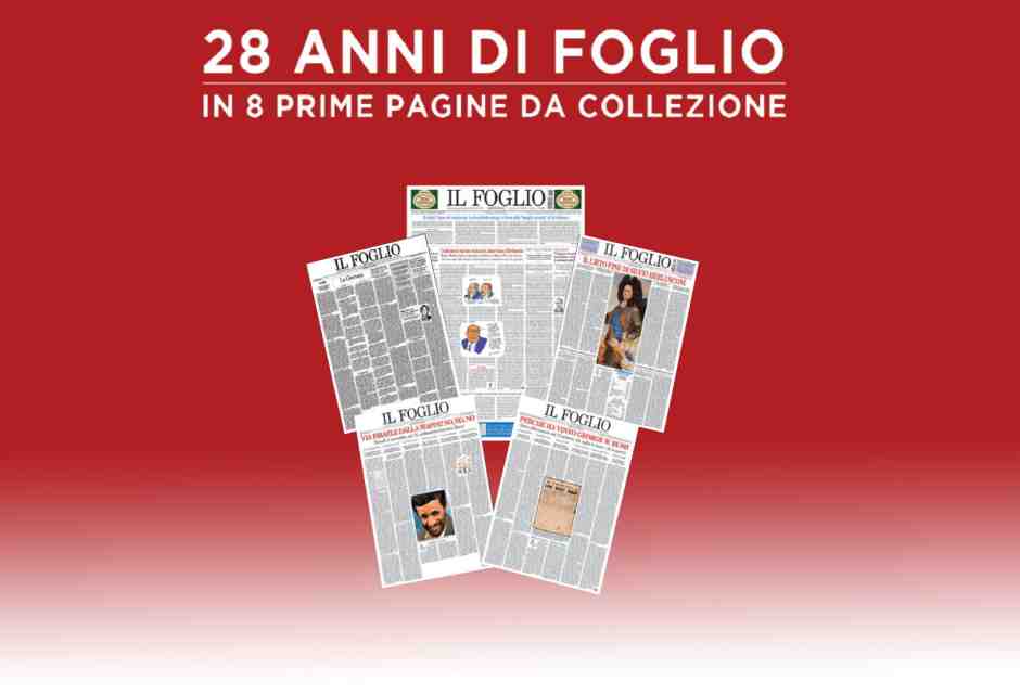 Ventotto anni di Foglio in otto pagine da collezione