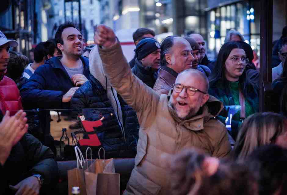 &nbsp;I tifosi durante la vittoria di Jannik Sinner - foto Ansa