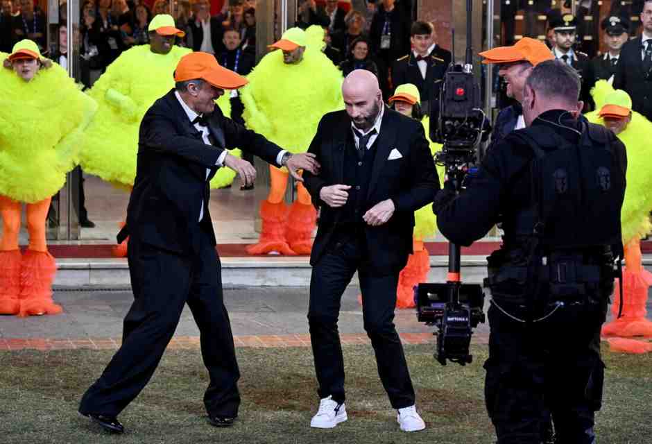 John Travolta al Festival di Sanremo - foto Ansa