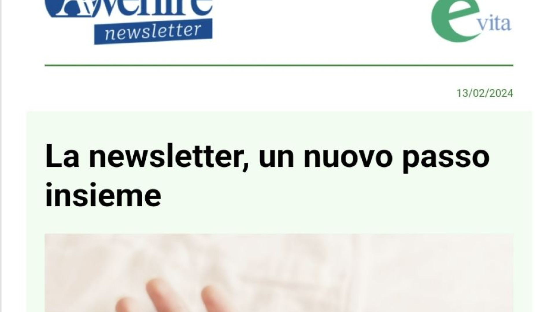 Immagine di Iscriviti adesso alla nuova newsletter di “è vita”!