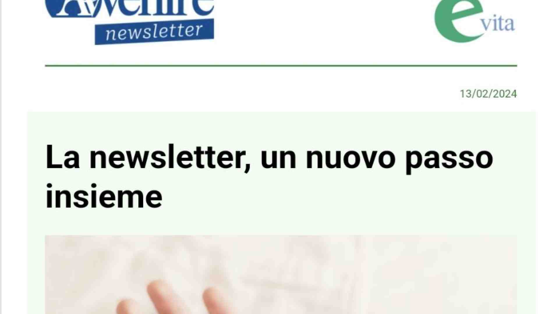 Immagine di Iscriviti adesso alla nuova newsletter di “è vita”!