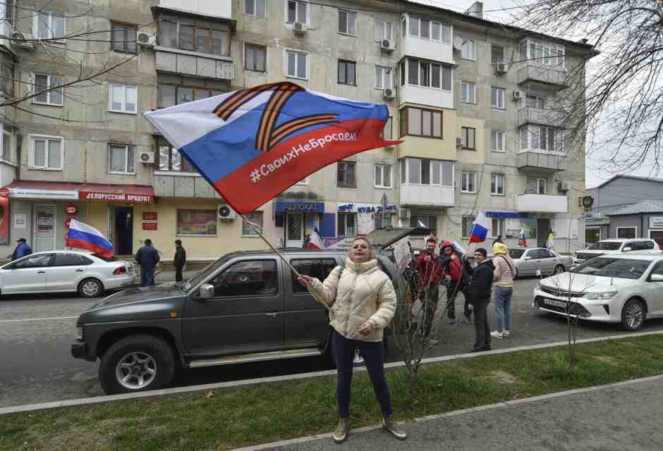 Il nono anniversario dell'annessione della Crimea. Foto EPA/STRINGER&nbsp;<br />