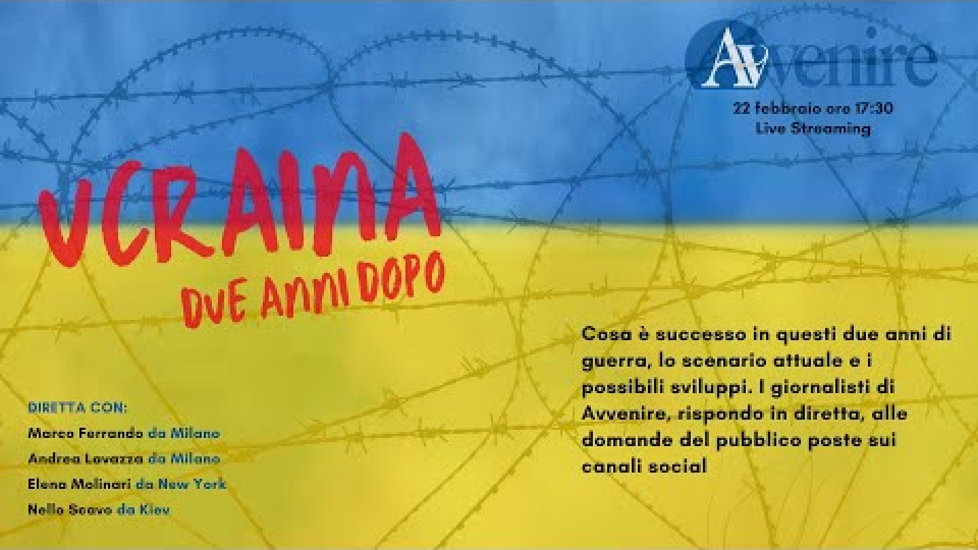 Immagine di Due anni di guerra in Ucraina, un podcast e il video della diretta web