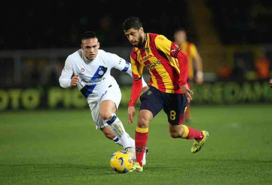&nbsp;Hamza Rafia contro l'Inter (foto Ansa)<br />