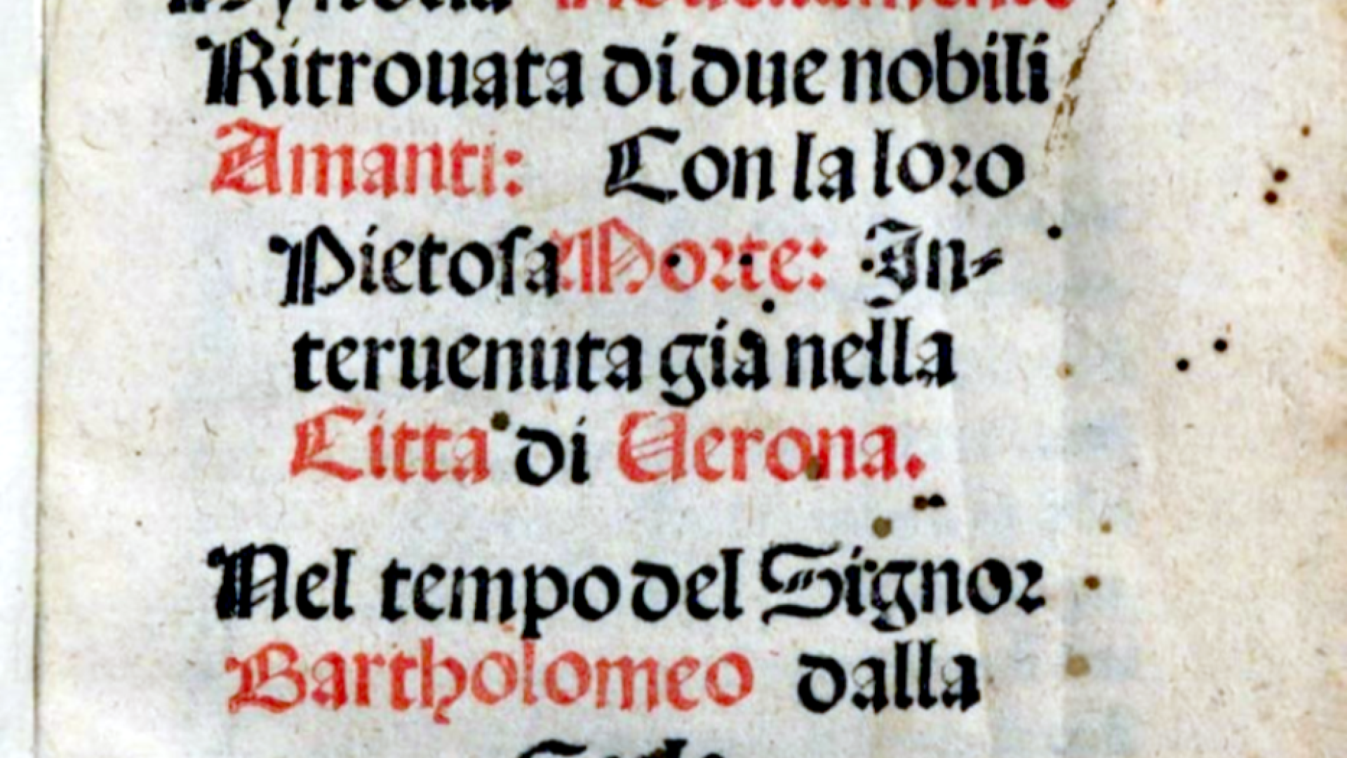 Immagine di I cinque secoli di Romeo e Giulietta: Luigi Da Porto prima di Shakespeare