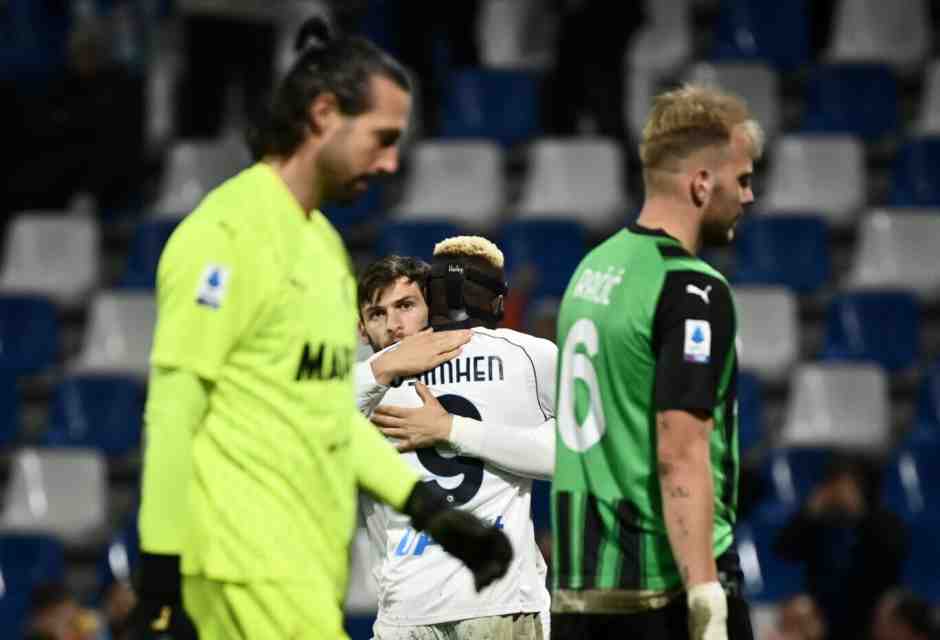 Contro il Napoli, il Sassuolo ha perso per 1-6 al Mapei Stadium (foto LaPresse)<div>&nbsp;</div>