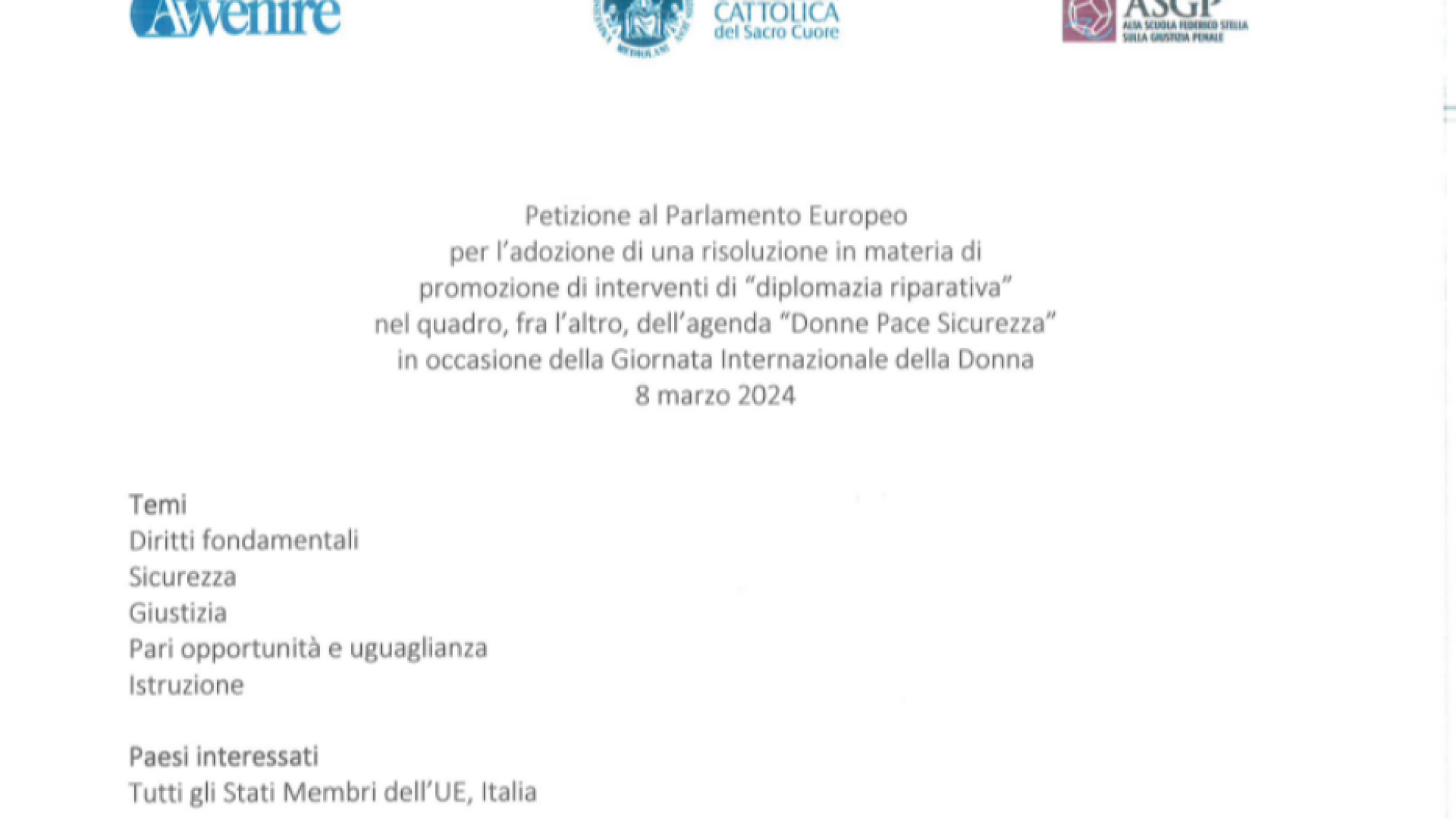Immagine di La petizione di Avvenire al Parlamento Ue: come aderire