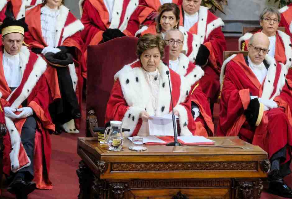 La presidente della Suprema Corte di Cassazione, Margherita Cassano, il giorno dell'inaugurazione dell&rsquo;anno giudiziario 2024 (foto LaPresse)<br />