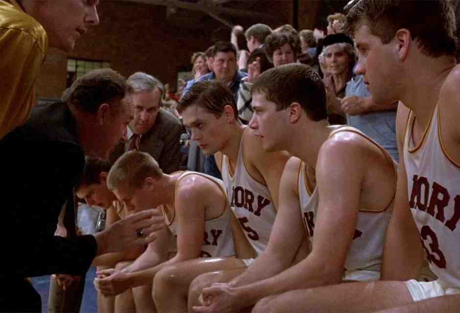 Una scena tratta dal film&nbsp;Hoosiers-Colpo vincente<br />