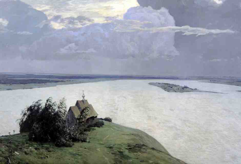 <span class="selectable-text copyable-text">Isaac Levitan, Sopra l&rsquo;eterna pace, 1894</span>
