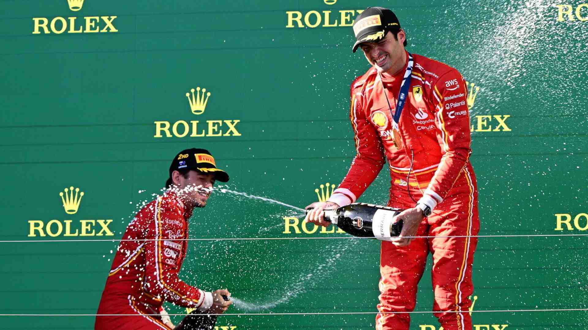 Immagine di Il Gp d'Australia per le Ferrari è una Pasqua di resurrezione: vince Sainz davanti a Leclerc